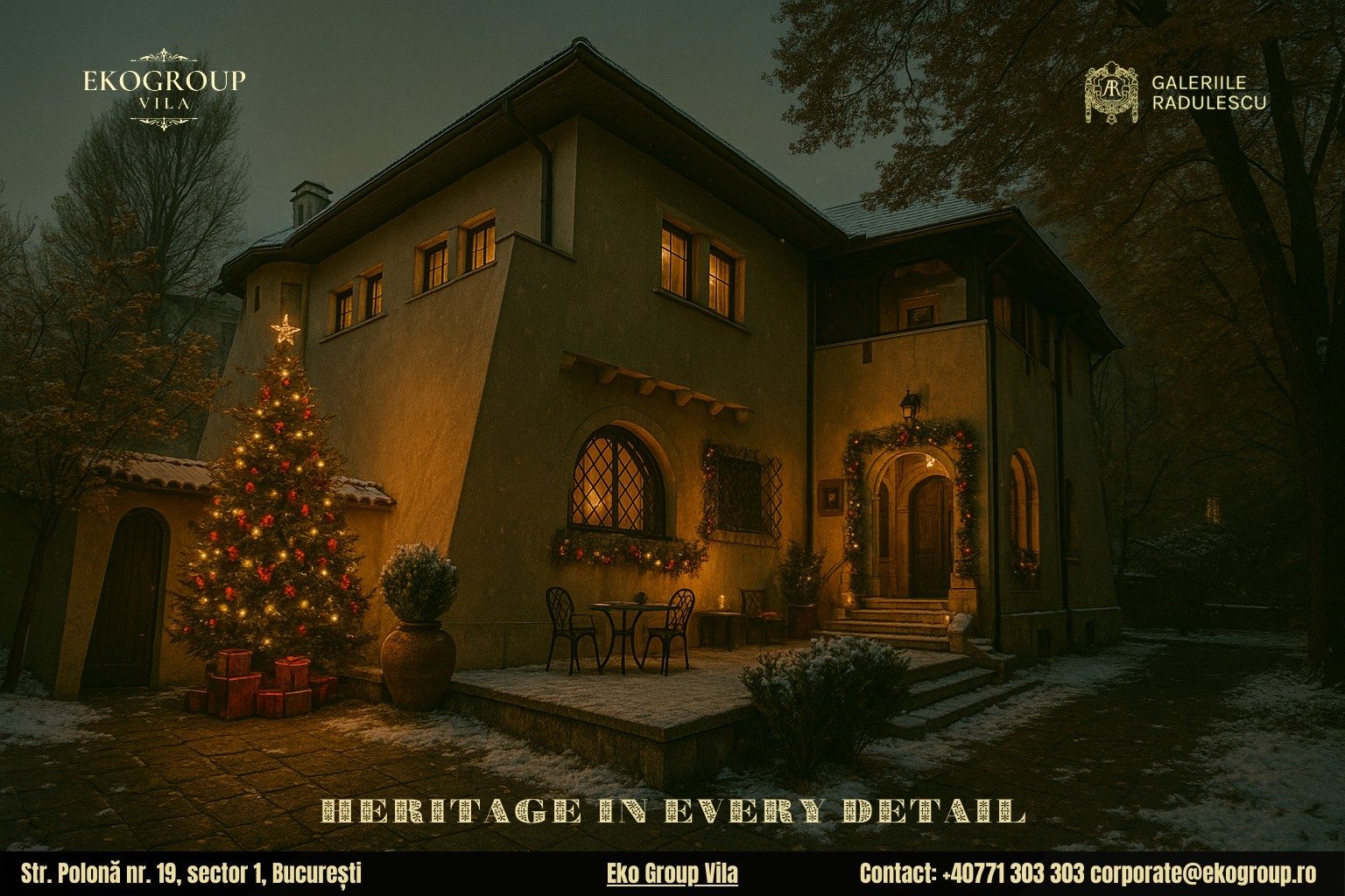 Poveste de Craciun în Casa Tătărăscu: Eleganța Anilor ’30 la Eko Group Vila